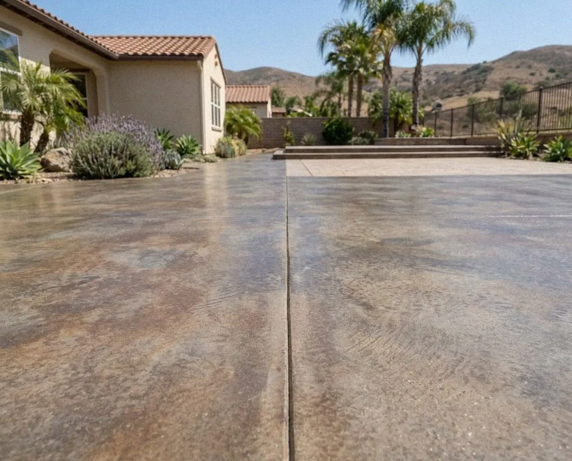 Smooth interior concrete floor inside an Irvine single family home